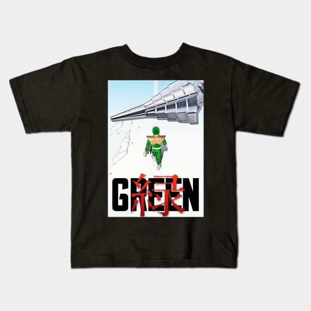 Green Ranger Akira Kids T-Shirt by creativespero